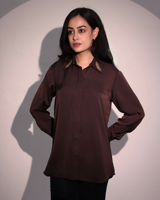 The Mocha Luxe shirt